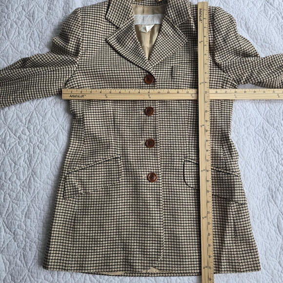 Escada Vintage 90s Wool Cashmere Blend Notch Lapel Blazer - Picture 15 of 16